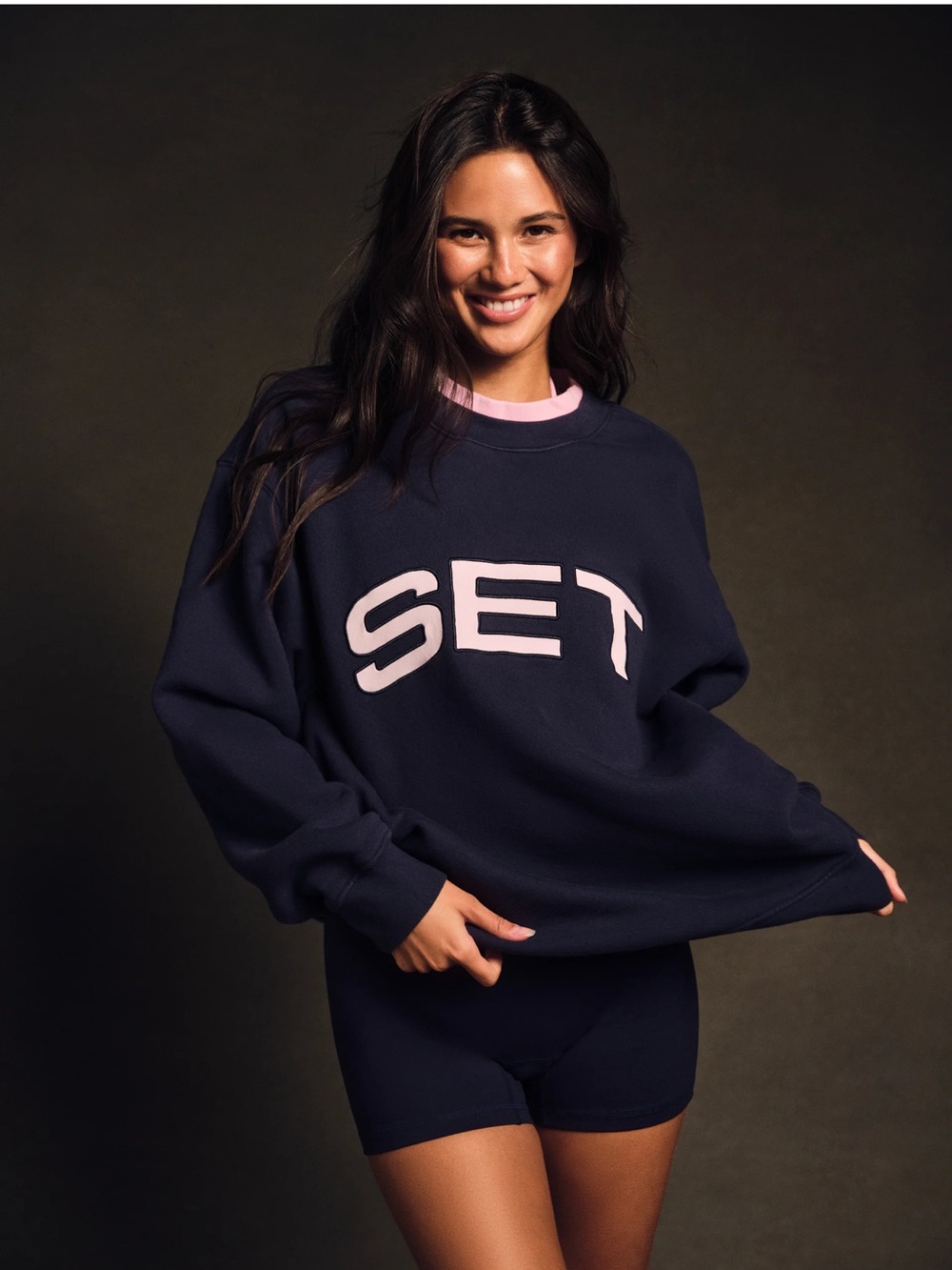 SET Active Birthday Staple Layered Crewneck in Confetti